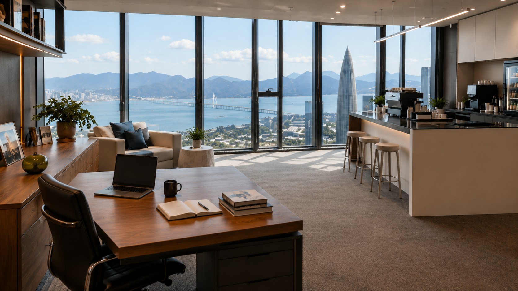 Office facing the sea